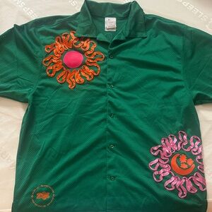 Nike Green Shirt with Sun Designs
